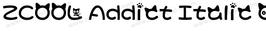 ZCOOL Addict Italic 01英文字体   开源字体字体转换
